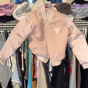 Guess Light Pink Kids Puffer Jacket